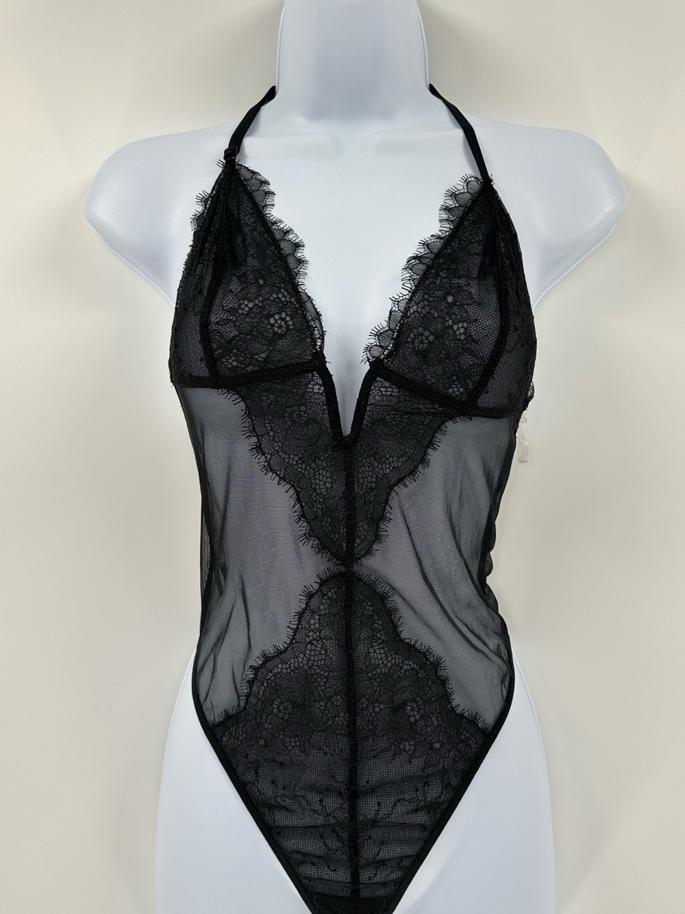Victoria's Secret Teddy Romantic Black & Pink Sheer Lace Lingerie